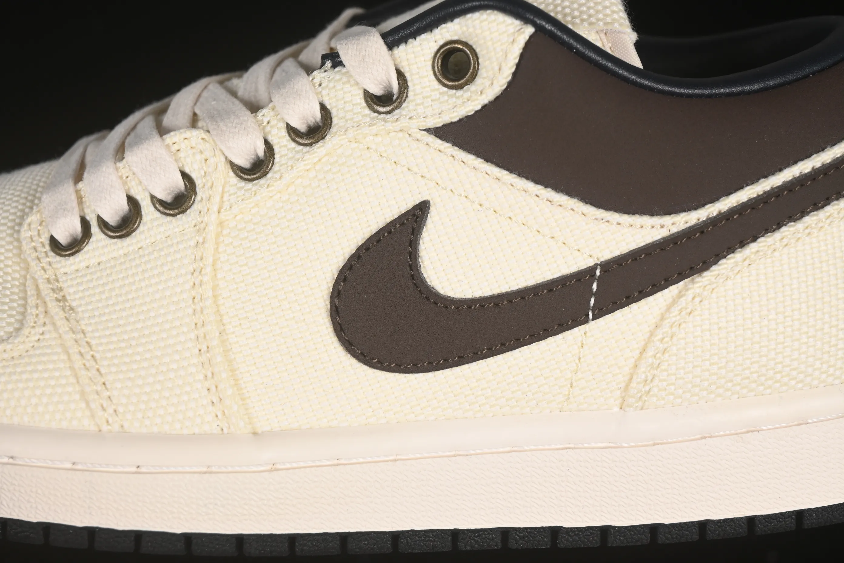 All categories Air Jordan Jordan series basketball shoes Air Jordan 1 Low Air Jordan 1 Low "Dongdan" AJ1 Joe 1 weaving beige low-top cultural and casual sneakers IB8058-110